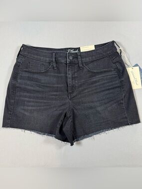 Black High Rise Stretch Denim Cutoff Shorts - Universal Thread Size 6 30” Waist